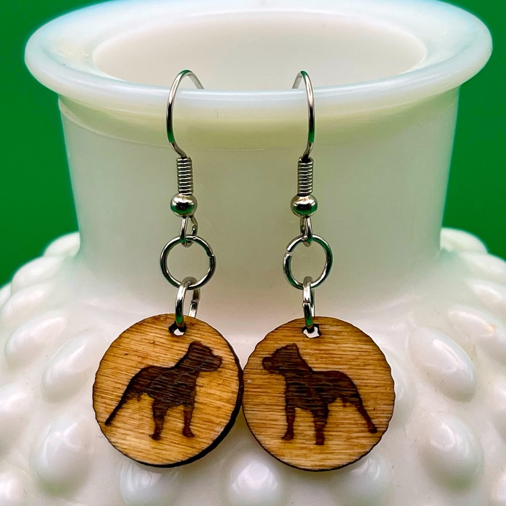 Handcrafted Pit-bull Earrings